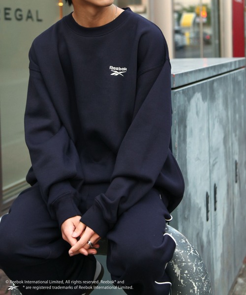 Reebok（リーボック）の「【REEBOK】 ワンポイント ロゴ 刺繍 シームポケット ドローコード 裏起毛 長袖 スウェット クルー トレーナー 【セットアップ可能】（スウェット・レディース・ネイビー/オートミール/ブラック・MEDIUM/LARGE）」の17枚目の写真