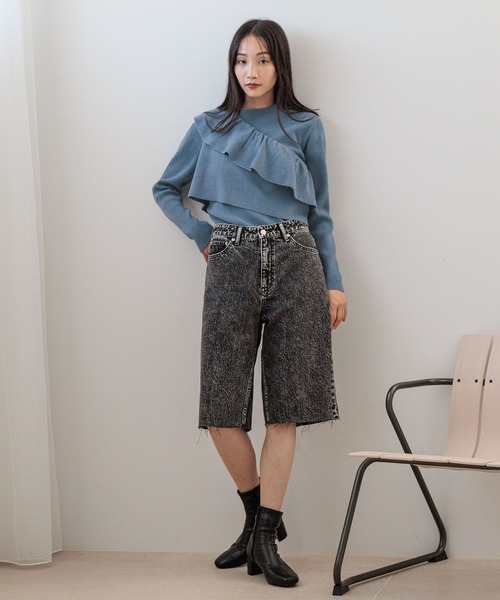 LOWRYS FARM(ローリーズファーム)の「マルチWAYフリル2P 116691(ニット/セーター・レディース・ブルー/グリーン/ベージュ/ブラック・FREE)」の21枚目の写真