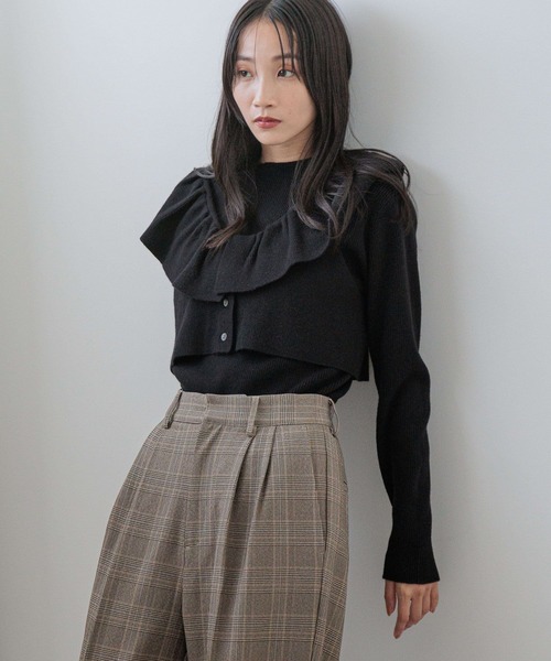 LOWRYS FARM(ローリーズファーム)の「マルチWAYフリル2P 116691(ニット/セーター・レディース・ブルー/グリーン/ベージュ/ブラック・FREE)」の20枚目の写真