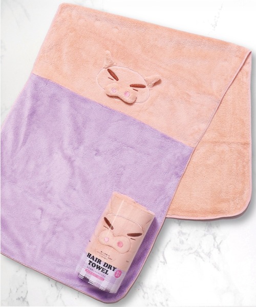 BAYBLO（ベイブロ）の「(SK)【クレヨンしんちゃん】吸水速乾 マイクロファイバー ヘアドライ タオル（タオル・キッズ・ホワイト系/スカイブルー系/ライラック系/ピンク系・ONE SIZE）」の3枚目の写真