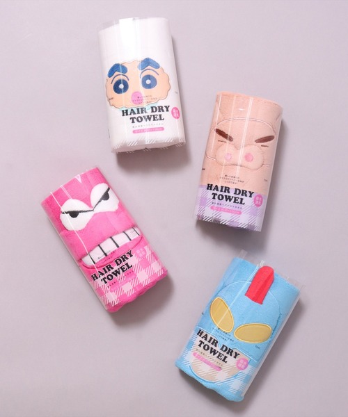 BAYBLO（ベイブロ）の「(SK)【クレヨンしんちゃん】吸水速乾 マイクロファイバー ヘアドライ タオル（タオル・キッズ・ホワイト系/スカイブルー系/ライラック系/ピンク系・ONE SIZE）」の5枚目の写真