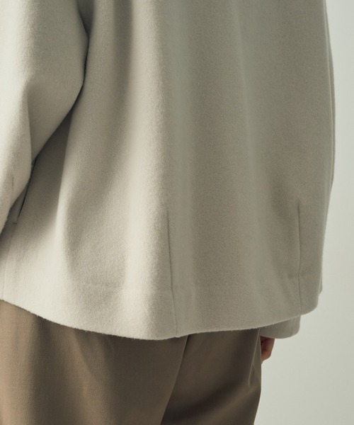 YECCA VECCA（イェッカヴェッカ）の「ビッグカラーウールショートコート（その他アウター・レディース・ライトベージュ/ブラック・FREE）」の22枚目の写真