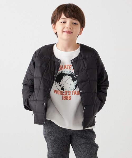 TAION（タイオン）の「TAION: クルーネック ボタン ダウン カーディガン<KIDS>（ダウンジャケット/コート・キッズ・ブラウン/ブラック/オリーブ/ライトブルー・130/150/110）」の9枚目の写真
