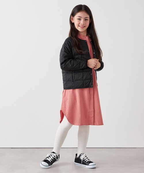 TAION（タイオン）の「TAION: クルーネック ボタン ダウン カーディガン<KIDS>（ダウンジャケット/コート・キッズ・ブラウン/ブラック/オリーブ/ライトブルー・130/150/110）」の11枚目の写真