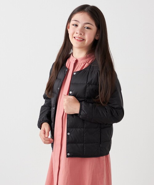 TAION（タイオン）の「TAION: クルーネック ボタン ダウン カーディガン<KIDS>（ダウンジャケット/コート・キッズ・ブラウン/ブラック/オリーブ/ライトブルー・130/150/110）」の13枚目の写真