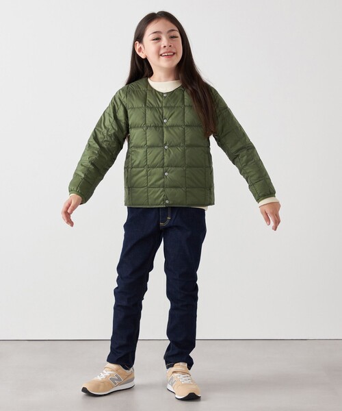 TAION（タイオン）の「TAION: クルーネック ボタン ダウン カーディガン<KIDS>（ダウンジャケット/コート・キッズ・ブラウン/ブラック/オリーブ/ライトブルー・130/150/110）」の15枚目の写真