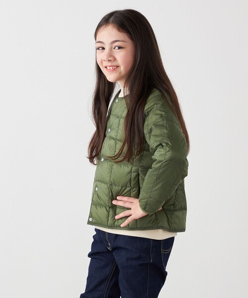TAION（タイオン）の「TAION: クルーネック ボタン ダウン カーディガン<KIDS>（ダウンジャケット/コート・キッズ・ブラウン/ブラック/オリーブ/ライトブルー・130/150/110）」の18枚目の写真