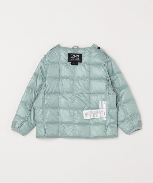 TAION（タイオン）の「TAION: クルーネック ボタン ダウン カーディガン<KIDS>（ダウンジャケット/コート・キッズ・ブラウン/ブラック/オリーブ/ライトブルー・130/150/110）」の22枚目の写真