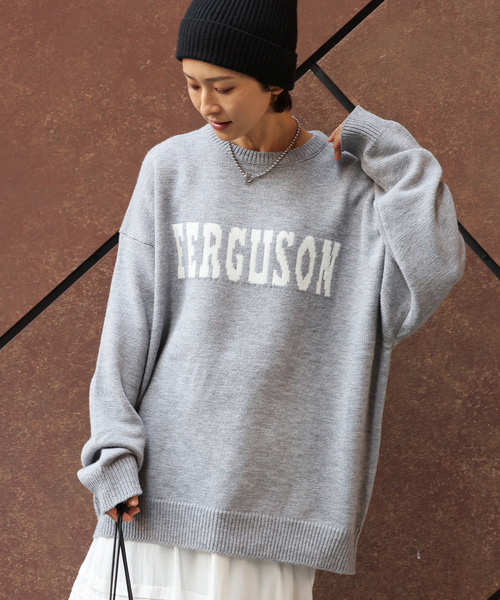 《WEB限定追加2》別注【LOGAN Knitting Mills】*RELUMEジャカードニット（ニット/セーター）｜LOGAN knitting mills（ローガンニッティングミルズ）