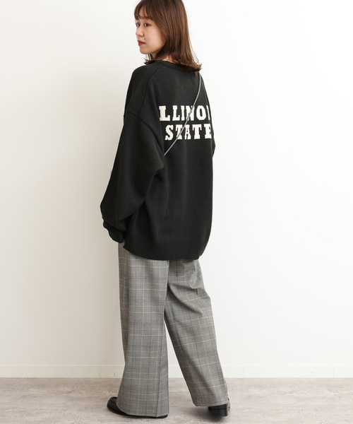 LOGAN knitting mills(ローガンニッティングミルズ)の「《WEB限定追加2》別注【LOGAN Knitting Mills】*RELUMEジャカードニット(ニット/セーター・レディース・ブラック/チャコールグレー・FREE)」の18枚目の写真
