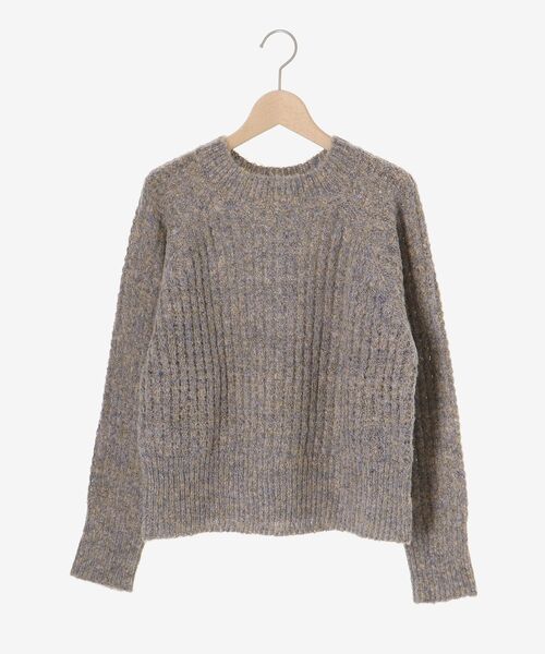 le.coeur blanc(ルクールブラン)の「ミックスカラー柄アミニット(ニット/セーター・レディース・サックスブルー/ベージュ・38)」の3枚目の写真