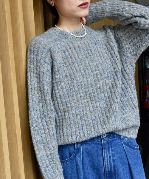Le MELANGE セーター ナンバー13 べージュグレー MAISON KITSUNE メゾンキツネ セーター プルオーバー メンズ