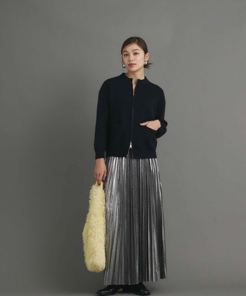 Edit Sheen（エディットシーン）の「ニットジップカーディガン（カーディガン/ボレロ・レディース・オフホワイト/キャメル/ブラック・M）」の16枚目の写真