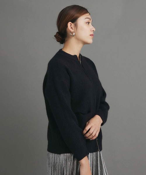 Edit Sheen（エディットシーン）の「ニットジップカーディガン（カーディガン/ボレロ・レディース・オフホワイト/キャメル/ブラック・M）」の20枚目の写真