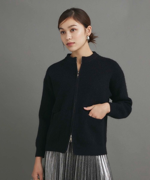 Edit Sheen（エディットシーン）の「ニットジップカーディガン（カーディガン/ボレロ・レディース・オフホワイト/キャメル/ブラック・M）」の21枚目の写真