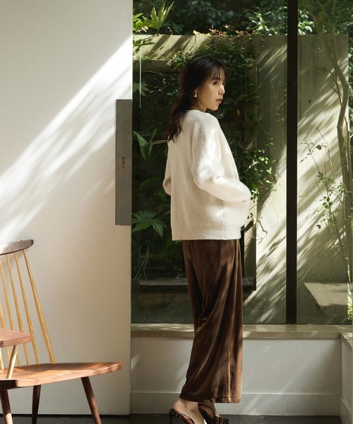 Edit Sheen（エディットシーン）の「ニットジップカーディガン（カーディガン/ボレロ・レディース・オフホワイト/キャメル/ブラック・M）」の10枚目の写真