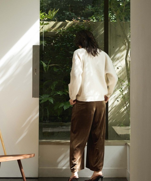 Edit Sheen（エディットシーン）の「ニットジップカーディガン（カーディガン/ボレロ・レディース・オフホワイト/キャメル/ブラック・M）」の11枚目の写真