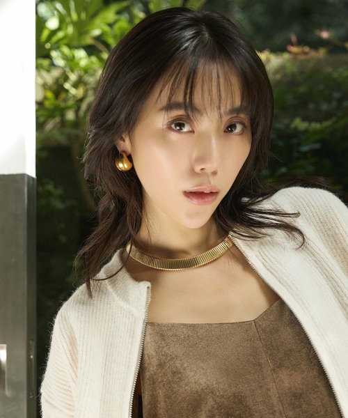 Edit Sheen（エディットシーン）の「ニットジップカーディガン（カーディガン/ボレロ・レディース・オフホワイト/キャメル/ブラック・M）」の9枚目の写真