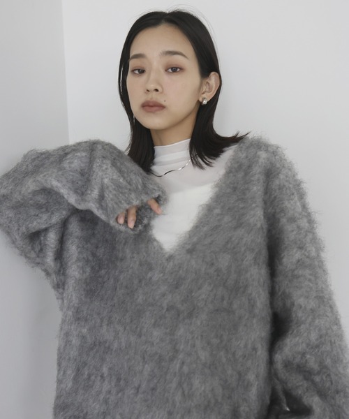 【美品✨】アルアバイル　フリゼVネックニットジャケット　完売品 VitaFelice Vネックニット レディース トップス プルオーバー