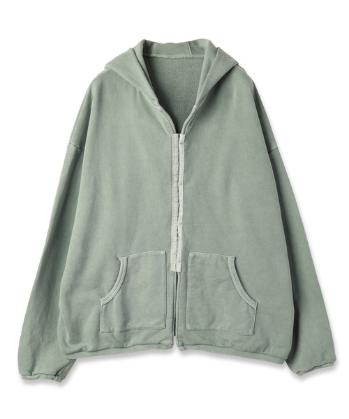 Dulcamara（ドゥルカマラ）の「ピグメントSWホックパーカー（パーカー・メンズ・ブラック/ベージュ/グリーン・0/1）」の3枚目の写真