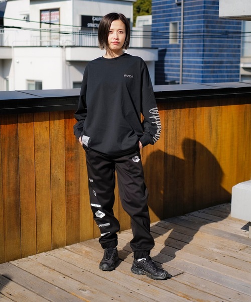 RVCA（ルーカ）の「RVCA メンズ ELEMENT STREAK PT セットアップボトムス/ルーカロゴプリント裏起毛スウェットパンツ（スウェットパンツ・メンズ・ホワイト/ブルー系その他/ブラック・LARGE/MEDIUM/SMALL/X-LARGE）」の19枚目の写真