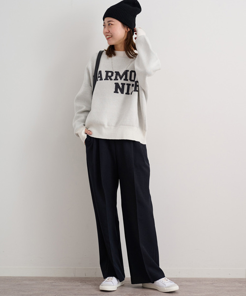 JOURNAL STANDARD relume(ジャーナルスタンダード レリューム)の「《追加》ウールライクタックギャザーパンツ(スラックス・レディース・グレー/ブラック・36/38)」の7枚目の写真