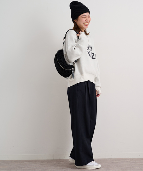 JOURNAL STANDARD relume(ジャーナルスタンダード レリューム)の「《追加》ウールライクタックギャザーパンツ(スラックス・レディース・グレー/ブラック・36/38)」の6枚目の写真