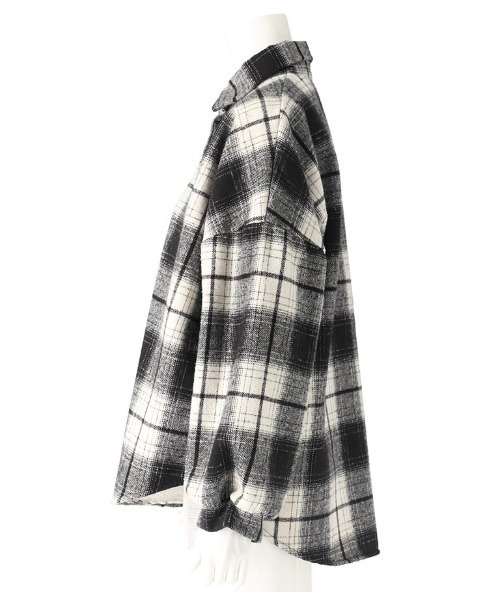 ANAP（アナップ）の「裏ボアチェックシャツ（シャツ/ブラウス・レディース・ベージュ/ブラック・FREE）」の16枚目の写真