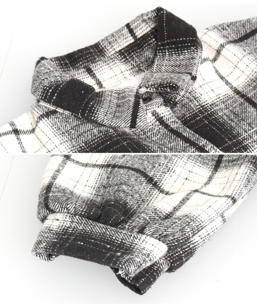 ANAP（アナップ）の「裏ボアチェックシャツ（シャツ/ブラウス・レディース・ベージュ/ブラック・FREE）」の18枚目の写真