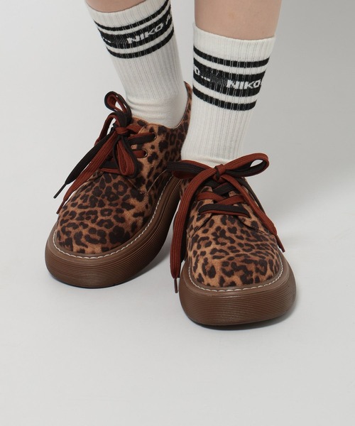 niko and...（ニコアンド）の「《抗菌消臭》2Pレースアップシューズ（その他シューズ・レディース・キャメル/ブラック/ガンメタ/レオパード/その他・SMALL/MEDIUM/LARGE）」の17枚目の写真