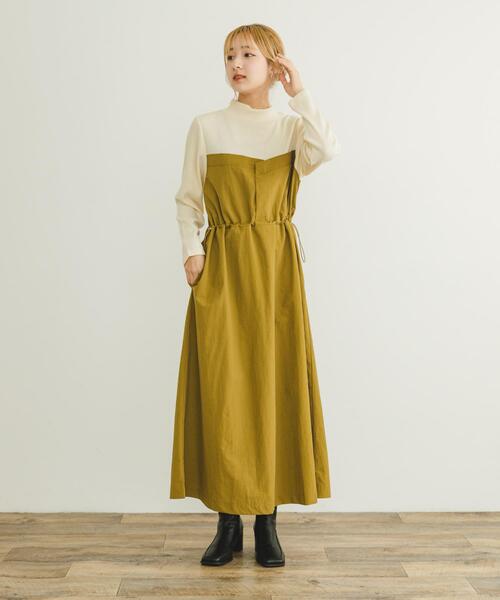 セール】リブドッキングナイロンワンピース（ワンピース）｜ITEMS