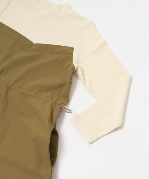 ITEMS URBANRESEARCH（アイテムズ アーバンリサーチ）の「リブドッキングナイロンワンピース（ワンピース・レディース・キャメル/ブラック・FREE）」の17枚目の写真