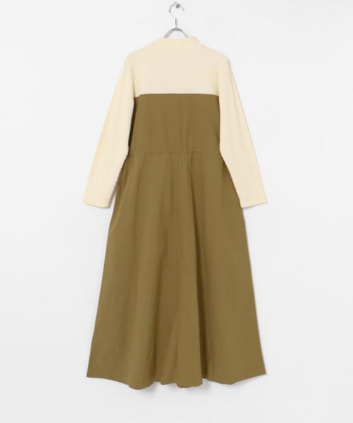 ITEMS URBANRESEARCH（アイテムズ アーバンリサーチ）の「リブドッキングナイロンワンピース（ワンピース・レディース・キャメル/ブラック・FREE）」の18枚目の写真