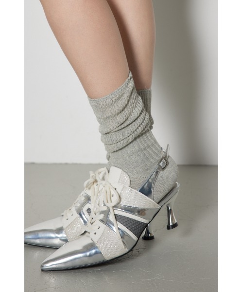 rienda（リエンダ）の「ルーズシアーソックス2（ソックス/靴下・レディース・ホワイト/ライトグレー・FREE）」の14枚目の写真