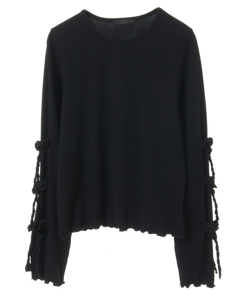 Candy Stripper（キャンディストリッパー）の「TINY RIBBON トップス（Tシャツ/カットソー・レディース・ブラック/アイボリー/ライトグレー・FREE）」の18枚目の写真