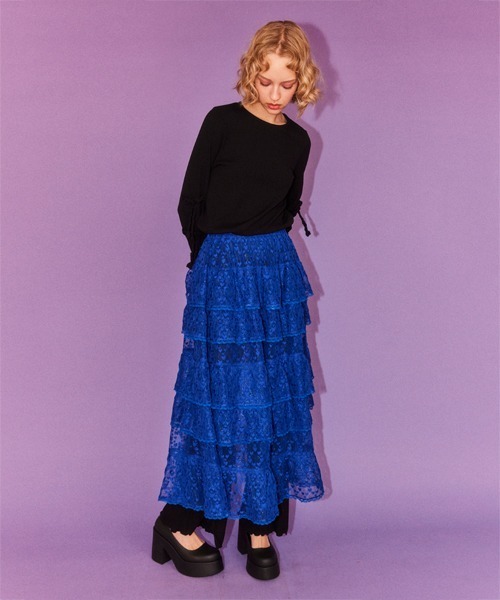 Candy Stripper（キャンディストリッパー）の「TINY RIBBON トップス（Tシャツ/カットソー・レディース・ブラック/アイボリー/ライトグレー・FREE）」の10枚目の写真