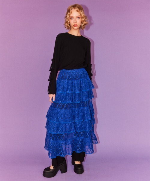 Candy Stripper（キャンディストリッパー）の「TINY RIBBON トップス（Tシャツ/カットソー・レディース・ブラック/アイボリー/ライトグレー・FREE）」の11枚目の写真