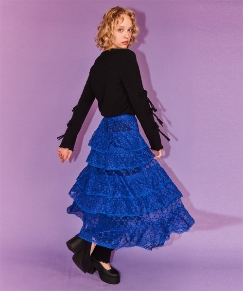 Candy Stripper（キャンディストリッパー）の「TINY RIBBON トップス（Tシャツ/カットソー・レディース・ブラック/アイボリー/ライトグレー・FREE）」の12枚目の写真