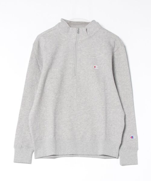 Champion(チャンピオン)の「【CHAMPION/チャンピオン】フレンチテリーハーフジッププルオーバー 裏毛 C3-B020(スウェット・メンズ・オフホワイト/杢グレー/ブラック/ホワイト・MEDIUM/LARGE/X-LARGE)」の4枚目の写真
