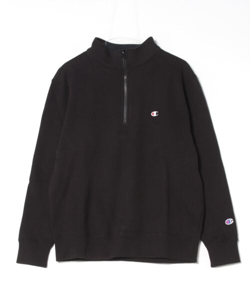Champion(チャンピオン)の「【CHAMPION/チャンピオン】フレンチテリーハーフジッププルオーバー 裏毛 C3-B020(スウェット・メンズ・オフホワイト/杢グレー/ブラック/ホワイト・MEDIUM/LARGE/X-LARGE)」の3枚目の写真