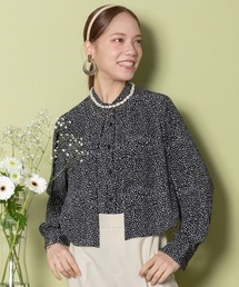 anni plus（アニープラス）の「ランダムドット　バンドカラー　シフォンブラウス（シャツ/ブラウス）」