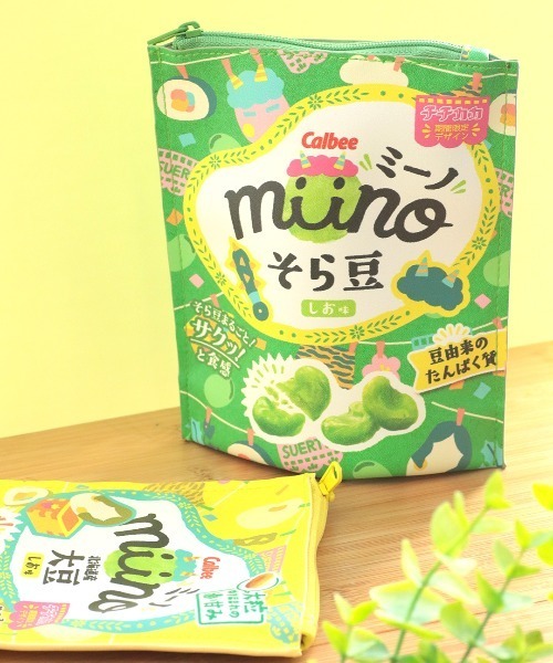 チチカカ（チチカカ）の「「ミーノ」コラボレーションパッケージ風ポーチ（ポーチ・レディース・イエロー/グリーン・FREE）」の2枚目の写真