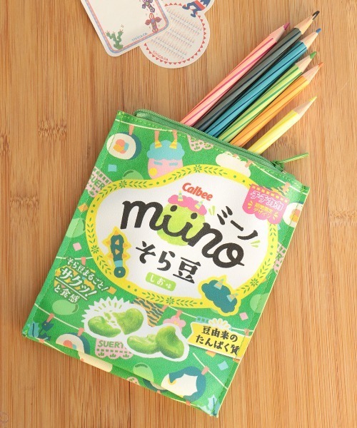 チチカカ（チチカカ）の「「ミーノ」コラボレーションパッケージ風ポーチ（ポーチ・レディース・イエロー/グリーン・FREE）」の4枚目の写真