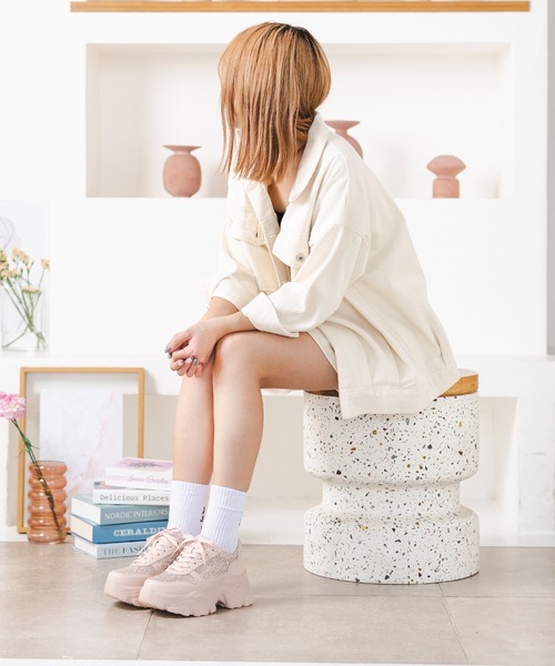 attagirl（アタガール）の「厚底グリッタースニーカー（スニーカー・レディース・ブラック/ホワイト/ピンク・S/M/L/LL/3L）」の14枚目の写真