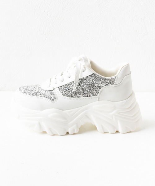 attagirl（アタガール）の「厚底グリッタースニーカー（スニーカー・レディース・ブラック/ホワイト/ピンク・S/M/L/LL/3L）」の16枚目の写真