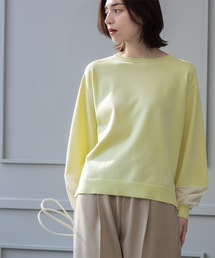 OPAQUE.CLIP | ジョーゼット切替スリーブニット【洗濯機洗い可】(ニット/セーター)