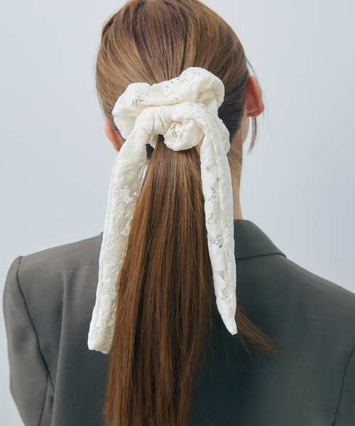 GOLDY(ゴールディ)の「レース ハング シュシュ(シュシュ・レディース・ブラック/アイボリー/ホワイト・FREE)」の8枚目の写真