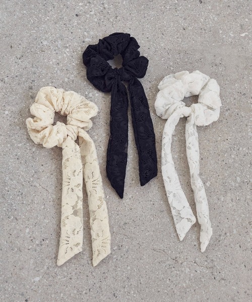 GOLDY(ゴールディ)の「レース ハング シュシュ(シュシュ・レディース・ブラック/アイボリー/ホワイト・FREE)」の12枚目の写真