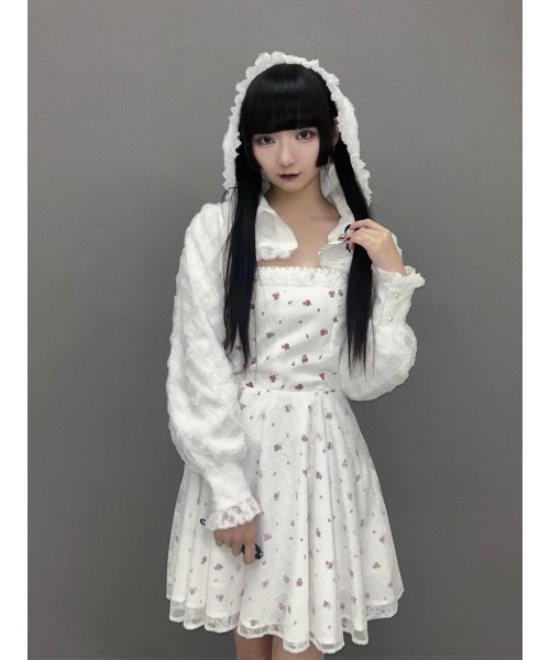 Ank Rouge（アンクルージュ）の「チュールフリルショートパーカー（Tシャツ/カットソー・レディース・ホワイト/グレー・M）」の20枚目の写真