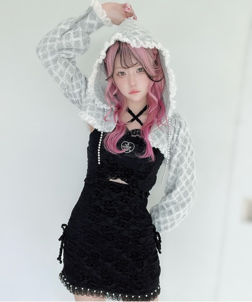 Ank Rouge（アンクルージュ）の「チュールフリルショートパーカー
